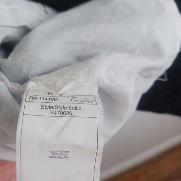 Roxy Junior Size Black Eyelet Spaghetti Strap Short Sundress suze M - Picture 3 of 6